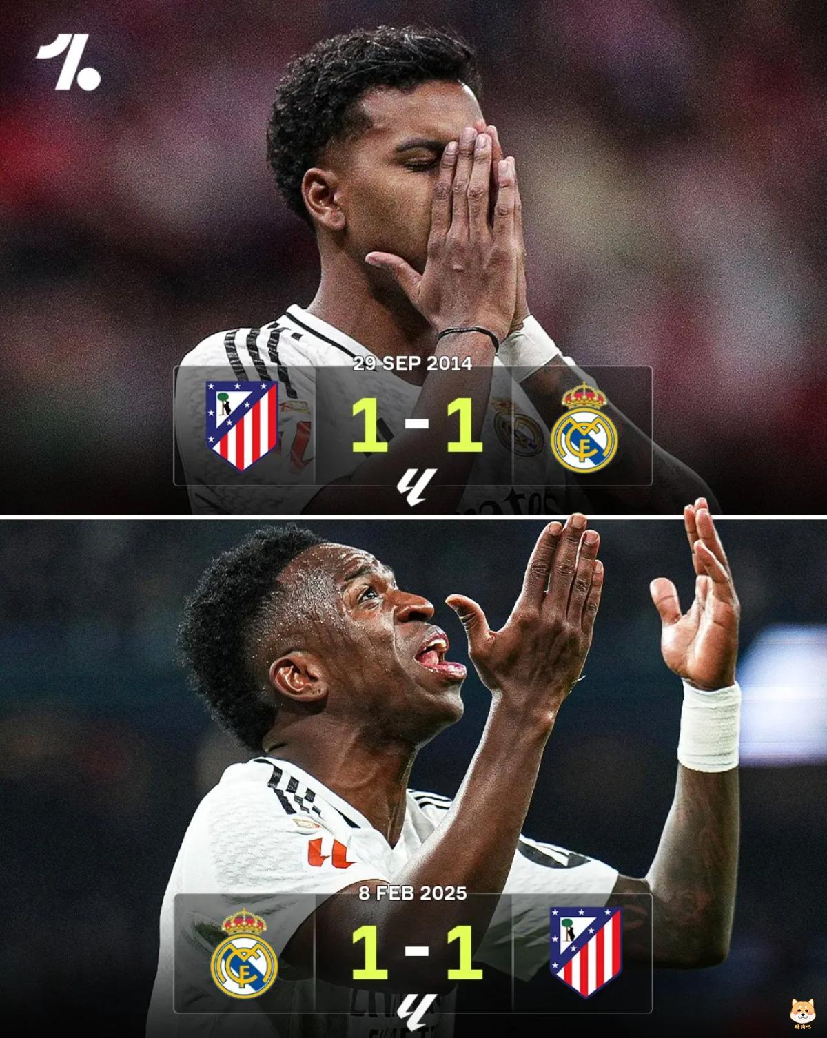 马德里德比平局,西甲的争冠正变得充满悬念,是皇马、马竞还是巴萨?